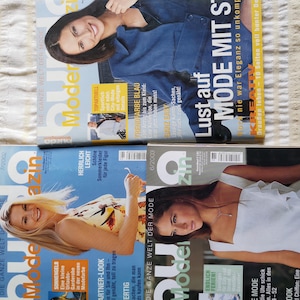 Vintage Burda Magazine Lot: 2002-2003 German Editions, Sewing Patterns