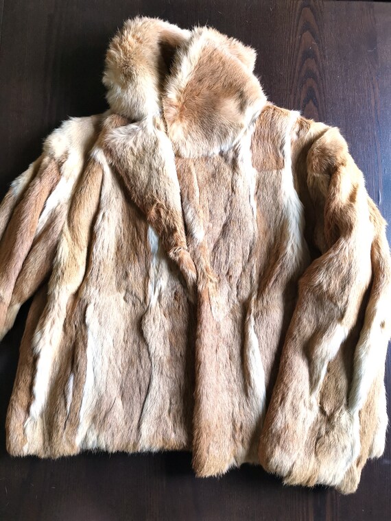 80s Gorgeous Ginger Red Rabbit Fur Coat Bohemian … - image 4