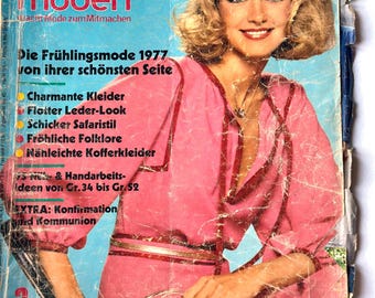 Vintage 1970s BURDA International SUMMER German Magazine Fashion