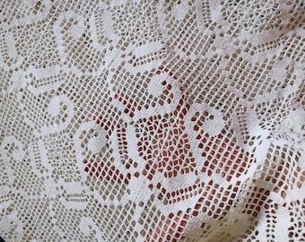 手編みのベッドスプレッド、ベッドカバー、ヴィンテージレース