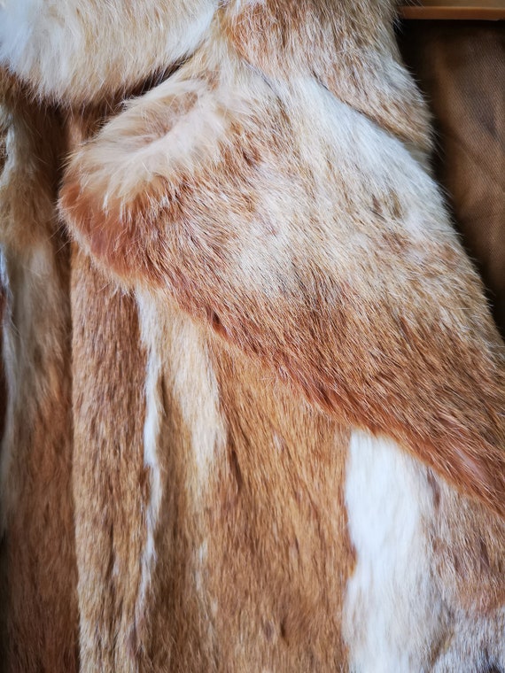 80s Gorgeous Ginger Red Rabbit Fur Coat Bohemian … - image 7