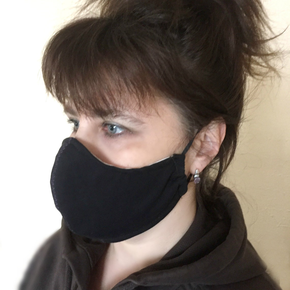 Two layer Face Mask With wire Nose Clip Washable Mask 100 Etsy