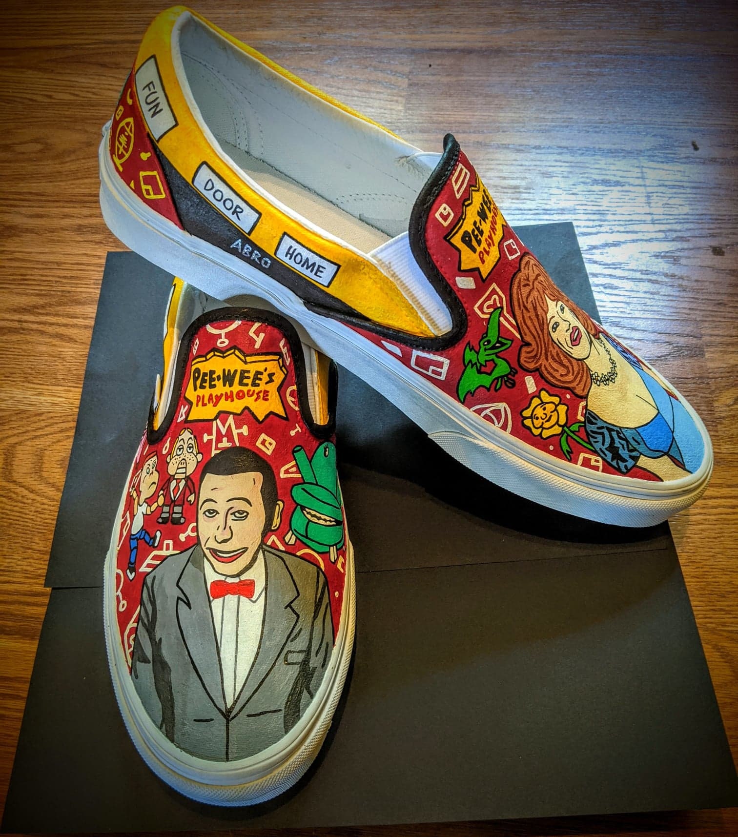 Pee Wee's Playhouse Painted VANS | Etsy