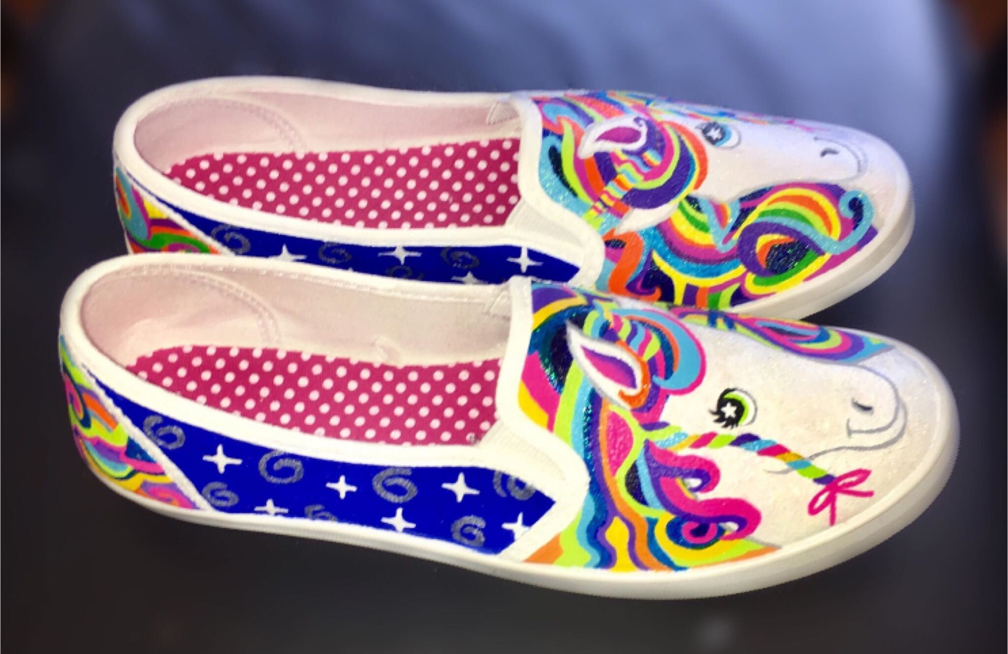 unicorn canvas shoes