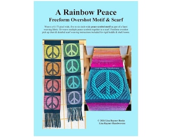 Rainbow Peace Symbol Weaving Pattern Rigid Heddle Loom PDF Book eBook LGBTQ rainbow pride