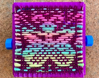 Small Freeform Overshot Pattern Chart: Butterfly #1 weaving pattern pin loom rigid heddle loom shaft loom weaving technique