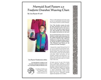 CHART Mermaid Scarf 2.0 Freeform Overshot Weaving ebook chart pattern spiral pattern motif handwoven
