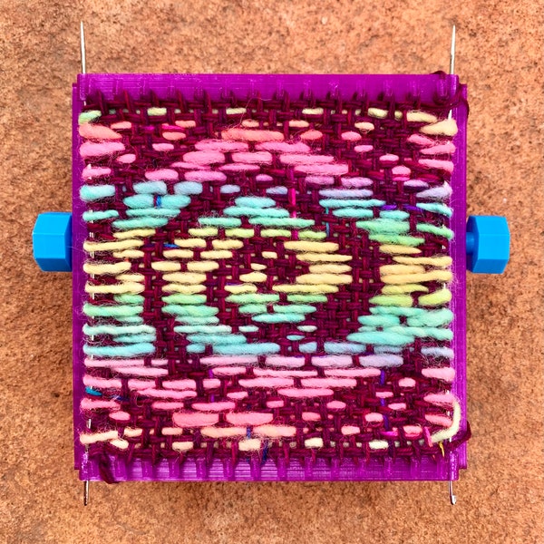 Small Freeform Overshot Pattern Chart: Spiral #1 weaving pattern pin loom rigid heddle loom shaft loom weaving technique