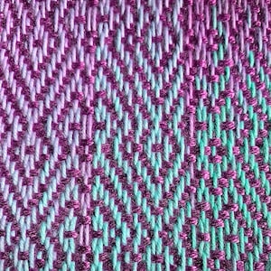 Feline Motif Diamond Twill Pattern pick up CHART or four shaft loom pattern rigid heddle looms, four 4 shaft looms, frame looms
