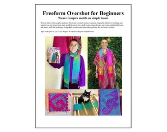 Freeform Overshot for Beginners Technique eBook instruction rigid heddle loom weaving book handwoven magazine Mermaid Scarf