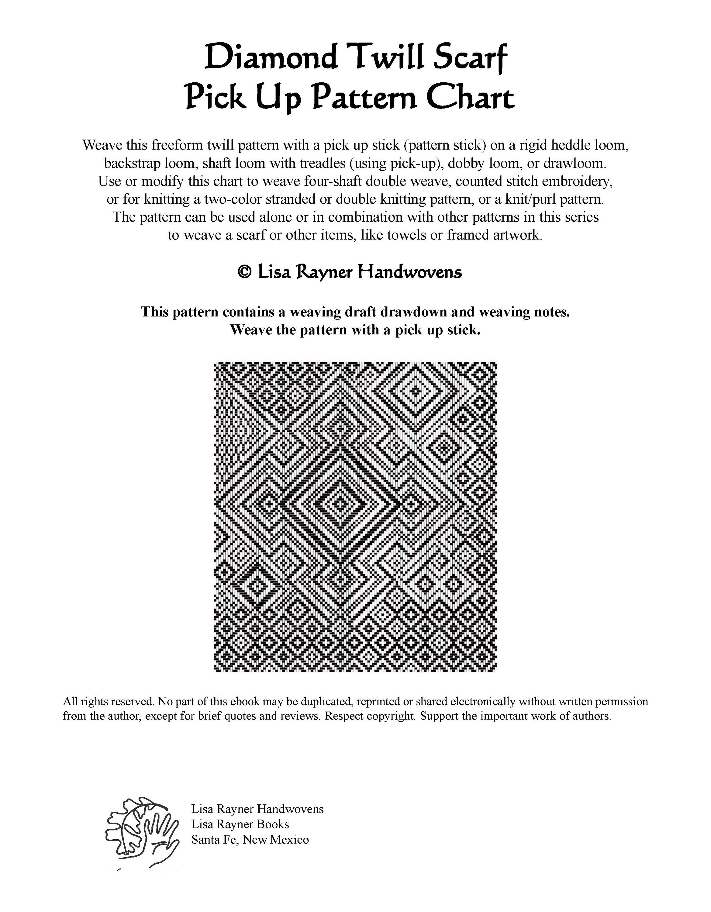 CHART Freeform Twill Scarf Chart Weaving Pattern Diamond Twill Patterns ...