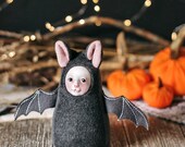 Alternative Halloween Decor - Creepy Cute Bat Figurine for Gothic Vibe