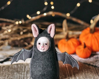 Alternative Home Decor - Creepy Cute Bat Figurine for Gothic Vibe