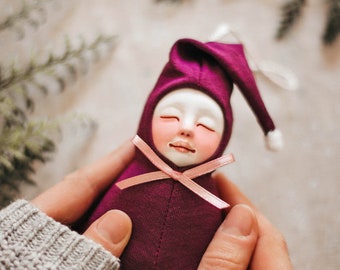Unique new baby gift - soft doll stuffed with dried lavenders