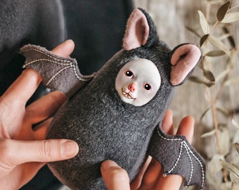 Alternative Home Decor - Creepy Cute Bat Figurine for Gothic Vibe