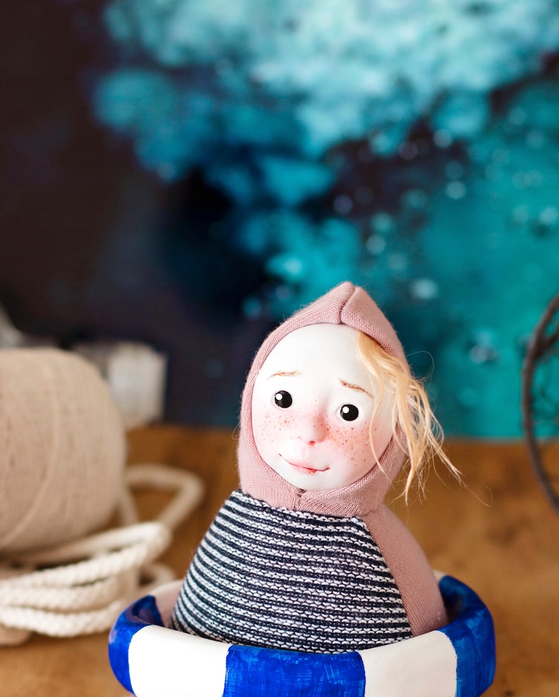 Designer toy figure swimmer girl art doll image 5