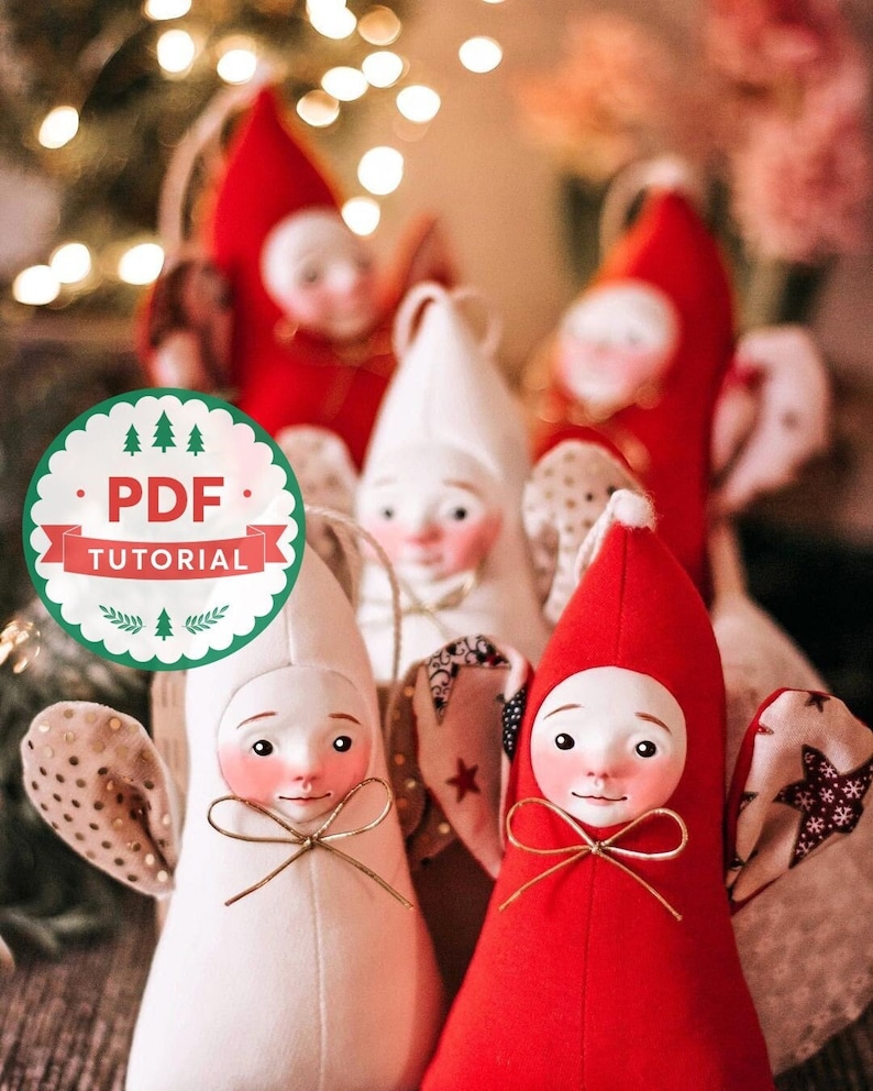 Angel Doll Making Tutorial with a Sewing Pattern, Christmas Crafts (PDF Pattern) image 1