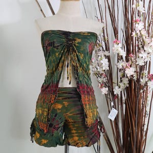 Top Goa Top with Tie Back, lace up back crop top, tank top, pixie top, summer top, cotton, womens vest, Beach Top, bra top