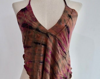Tie Dye Crop Top, Lace up Back, Goa Style - Etsy