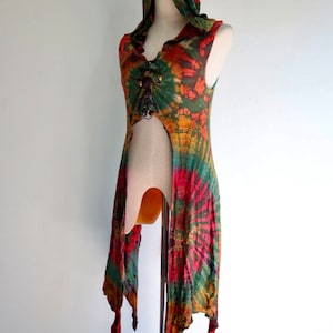 Tie Dye Hoodie Weste, Heart Strings Weste & Pixie Weste, Feen Top, Elfen Top, Cosplay Top, Faerie Top, Steampunk Kleidung, hoch