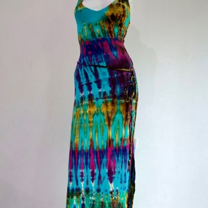 Wunderschönes Kleid, Tie Dye Maxikleid, Rave-Kleid, Festivalkleid, Hippie-Kleid, Feenkleid, Partykleid, Boho-Kleidung, Pixie-Kleidung, Abschlussball