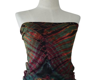 Tie Dye Tube Top, Multi Colored Crop Top, Ladies Fashion, Festival Clothing, Hippie Fashion, Handmade , yoga top, festival outfit, ,