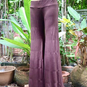 Wide Flare black Bell Bottoms •  Flared Trousers • Flared Hot Yoga Leggings Flared Yoga Pants • Hippy Festival Clothing Burning Man