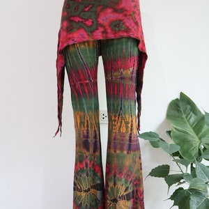 Wide Flare Tie Dye Bell Bottoms Cotton Flared Trousers Flared Hot Yoga ...