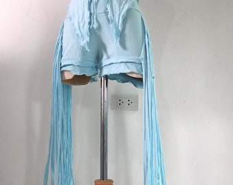 Fringed shorts  /Athletic /Pole Shot/Yoga Shorts/Festival clothing/Yoga Clothing/Tie-Dye Pants/burning man