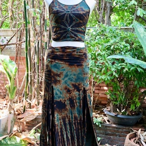 Tribal Skirt, Long Skirt, Boho Clothing,Beautiful long skirt with open front &back ,Boho Clothing,Harem Skirt, Split Skirt, Festival Skirt,