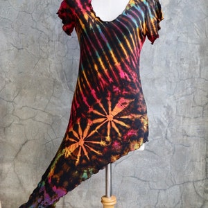 Top de duendecillo de manga corta, top corto bohemio, top asimétrico para mujer, top para danza del vientre, ropa de yoga, ropa para festivales