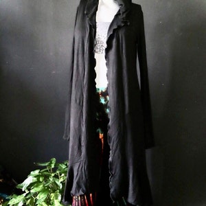 Long Hooded Cardigan Women, Cloak with Hood, Sweater Cardigan, Maxi Cardigan, Gothic Jacket,festival winter