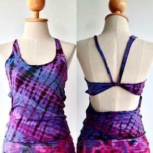 Open Back Tank Top Yoga Top, Festival Top, Bohemian Clothing, Festival Clothing, Summer Tops, Pixie Top, Goa Top, Fairy Top, Tie dye Top