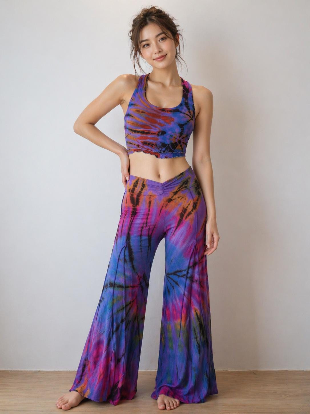 Festival Tiedye Flare Rainbow Pants - Etsy