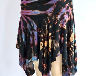 Tie Dye Fairy Rok Tie Dye Rok Omgekeerde Tie Dye Tie Dye Mudmee Rok Boho Rok Festivalrok Rok
