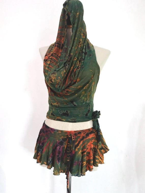 Mini Skirts Tiedye With Inner