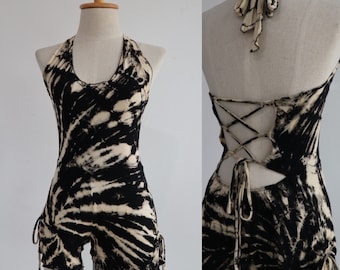 Tie Dye Rainbow Clothing, Hippie Clothing, Boho Hippie Festival Romper, Yoga Outfit,