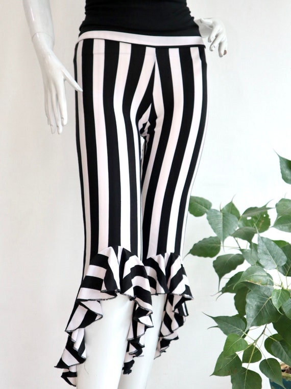 Black White Stripe Bell Bottoms Flare Pants Choose Your Rise Rave Clothing Festival Pants 60s Costume Y2k Flare Pants funky Pants Etsy Australia