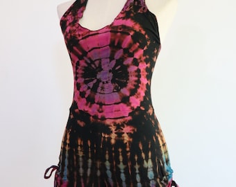 Tie-dye regenboogkleding, hippiekleding, romper boho hippiefestival, yoga-outfit,