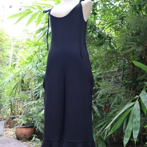 Tie dye Jumpsuit with pocket , Boho Jumpsuit, Loose Jumpsuit, Summer Dress Jumpsuit, Black Jumpsuit, Loose Overall