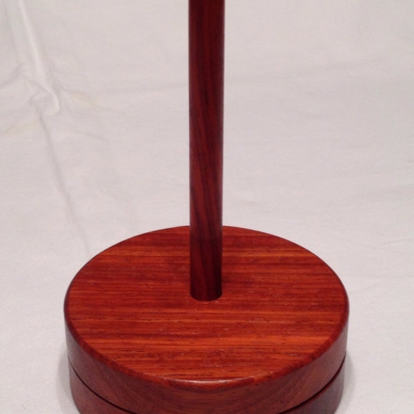 Padauk Yarn Holder Lazy Susan