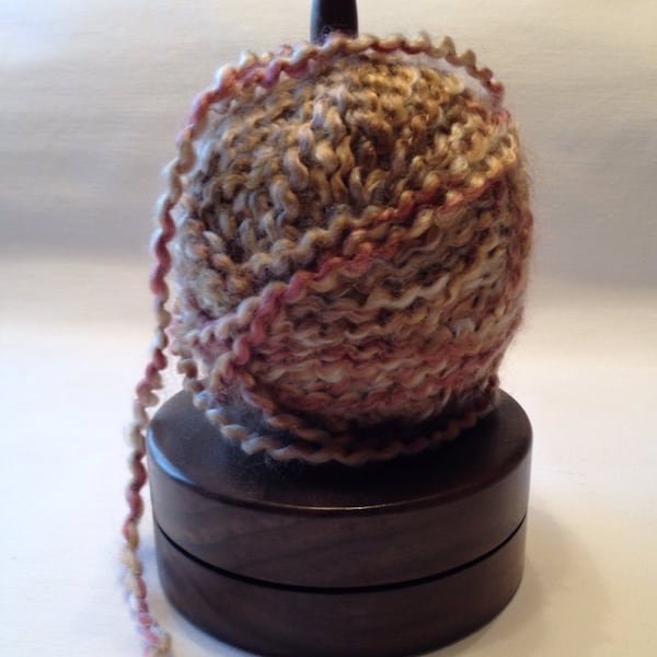 Walnut Yarn Holder Lazy Susan