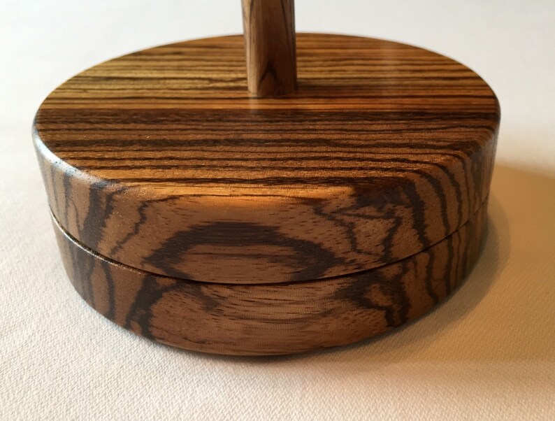 Zebra wood Yarn holder Lazy Susan Etsy