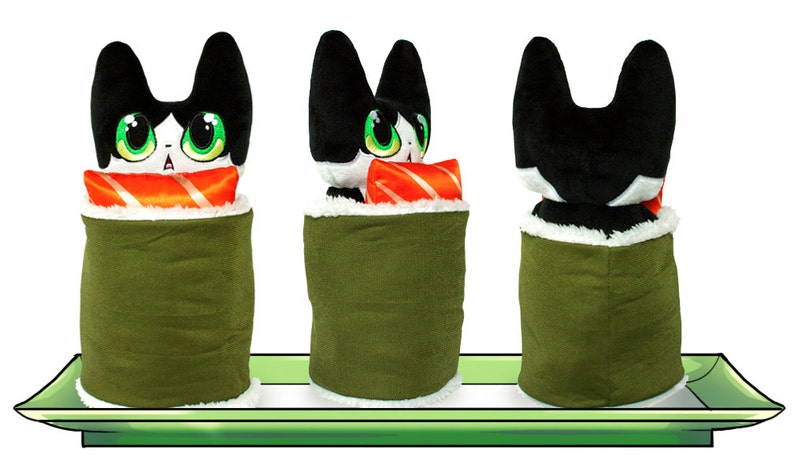 Sushi Cat Plush Toy NekoMaki plushy plushie cute cats cat | Etsy