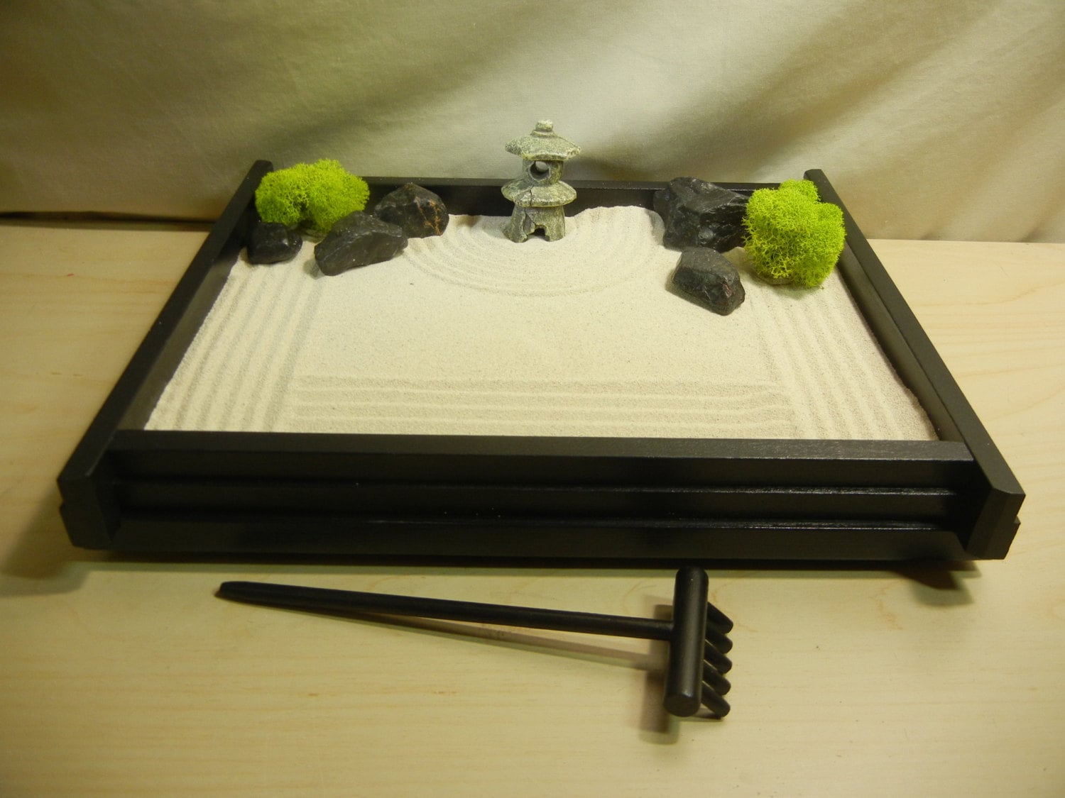 M03P Medium Desk Top Zen Garden with Mini Pagoda DIY Kit | Etsy