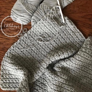 Crochet Pattern//Chunky Crochet Throw Blanket - Chunky Crochet Blanket - Chunky Afghan - Farmhouse Decor - Beginners Pattern