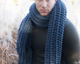 KNIT PATTERN Chunky Knit Scarf - Giant Scarf - Open Ended Scarf - Chunky Scarf - Beginners Pattern - Easy Knit Giant Scarf