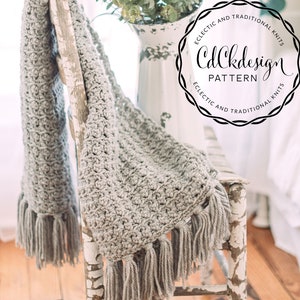 Crochet Pattern//Chunky Crochet Throw Blanket Chunky Crochet Blanket Chunky Afghan Farmhouse Decor Beginners Pattern image 3