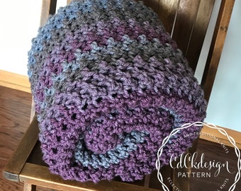 MOTIF AU CROCHET// jeté de couverture au crochet épais - motif de couverture au crochet - fil volumineux - jeté - motif // motif au crochet personnalisable