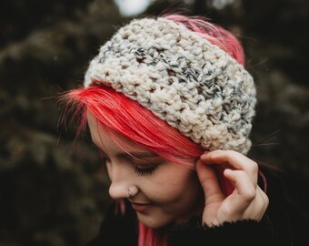 CROCHET PATTERN Chunky Head Band/Head Warmer Nubby Diamond Stitch Original Design